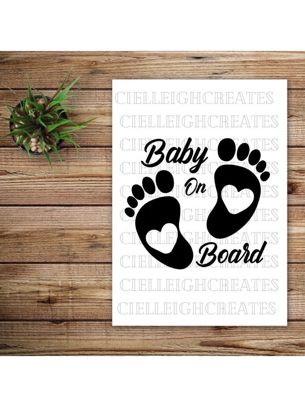 *2 for $20* Baby on Board  Vinyl decal Sticker Handcrafted